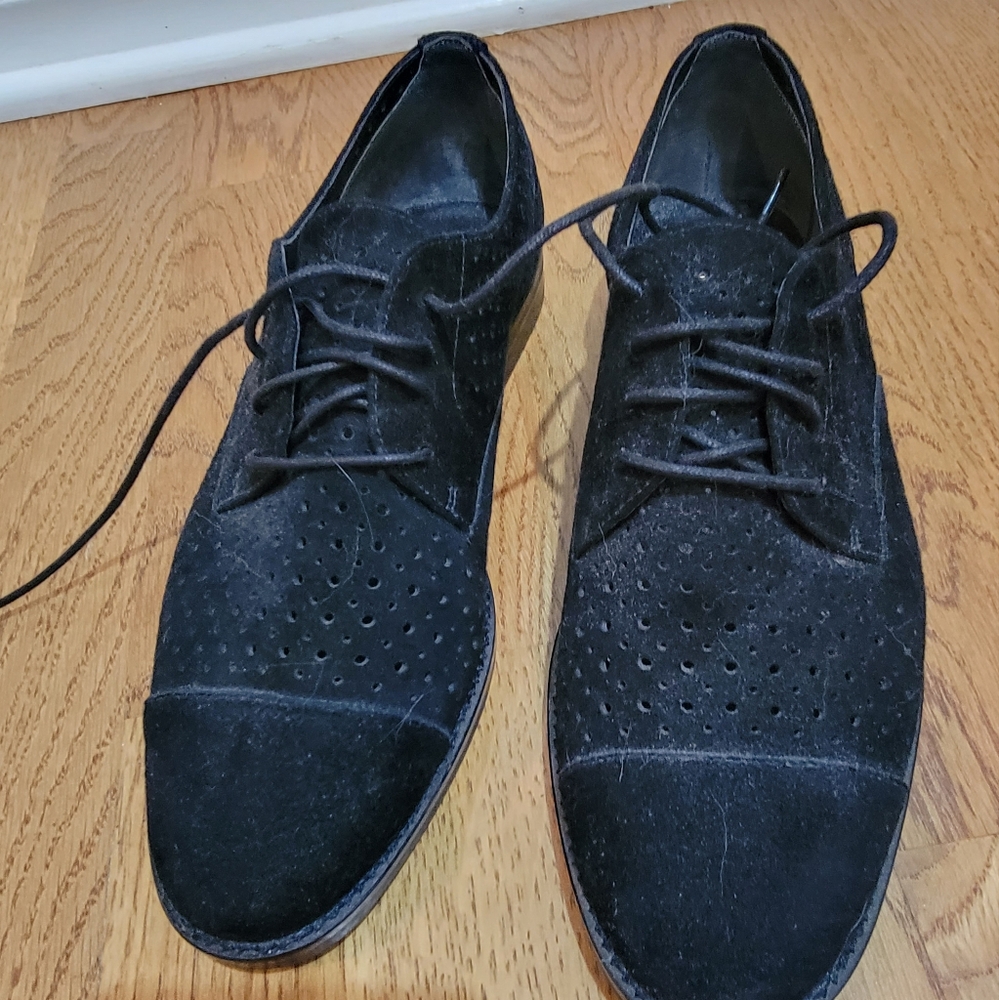 Ralph Lauren suede black oxfords women's size 7 Never worn